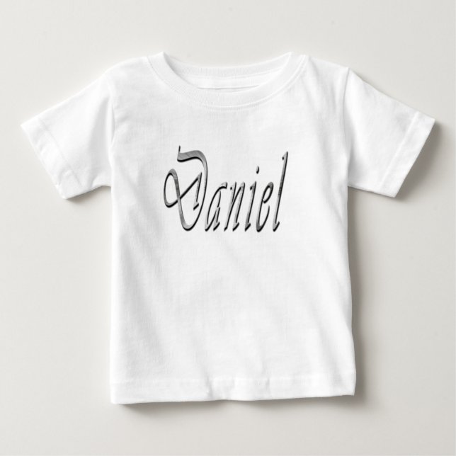 Cool Grå Tvåtonad Daniel Namn, T Shirt (Framsida)