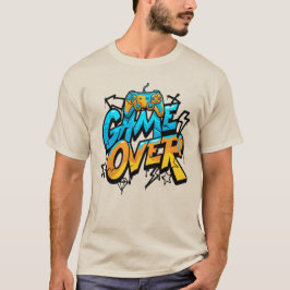 Cool Graffiti Game Over Controller Urban Gamer T Shirt