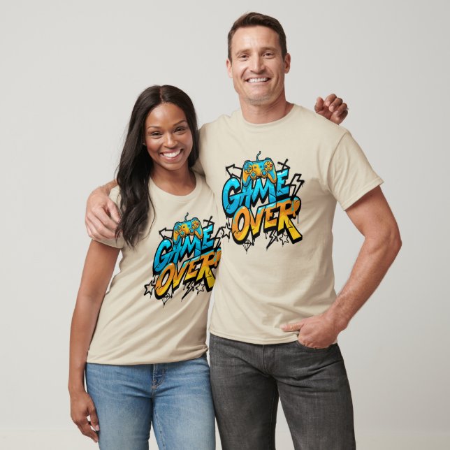 Cool Graffiti Game Over Controller Urban Gamer T Shirt (Unisex)