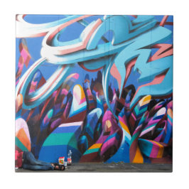Cool Graffiti-vägg Kakelplatta