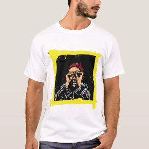 Cool graffitiillustration konst, rolig herrtröja t shirt