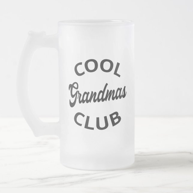 Cool Grandmas Club I Frostat Ölglas (Vänster)