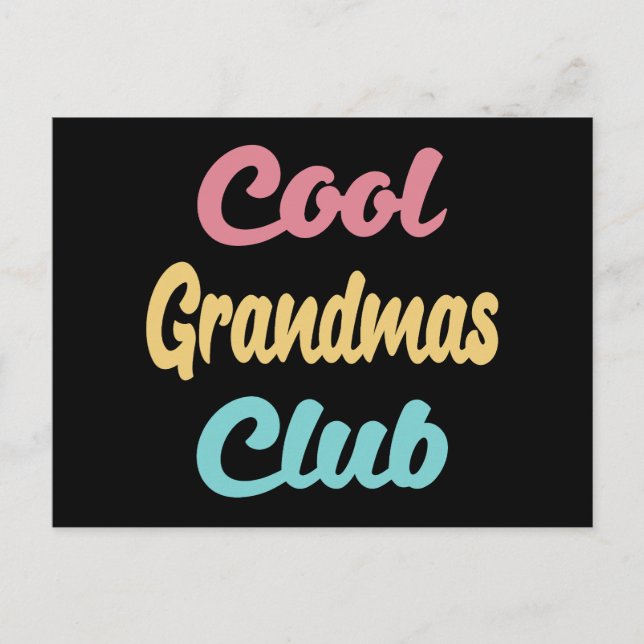 Cool Grandmas Club II Vykort (Framsida)
