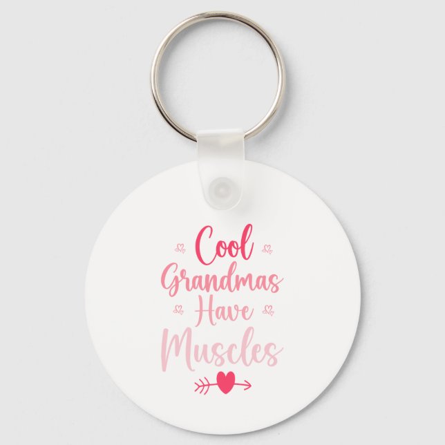 Cool Grandmas Have Muscles  Nyckelring (Framsida)