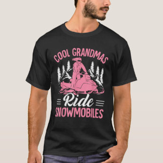 Cool Grandmas Ride Snowmobiles Snowmobiling Snowmo T Shirt