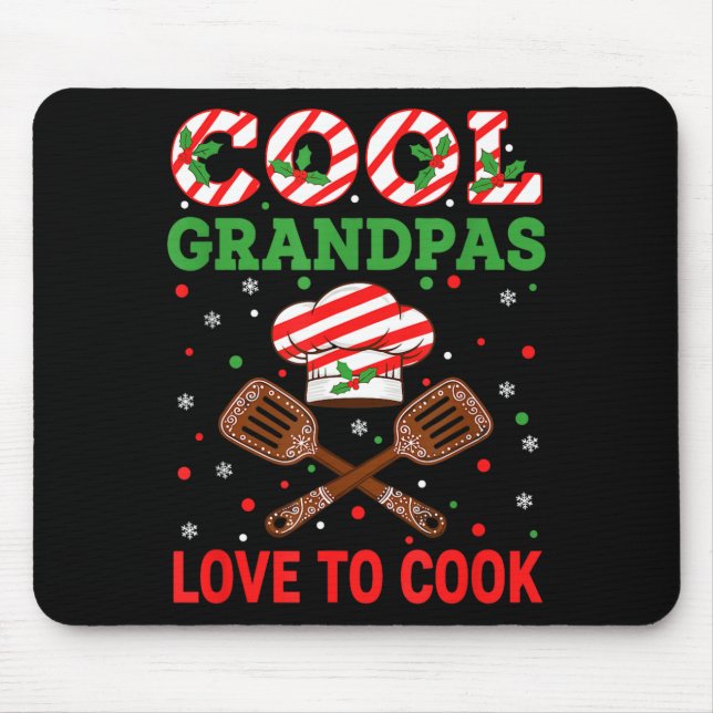 Cool Grandpas Love To Cook Festive Fun Candy Cane  Musmatta (Framsidan)