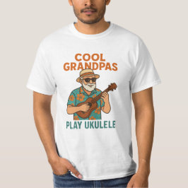 Cool Grandpas Play Ukulele Funny T Shirt