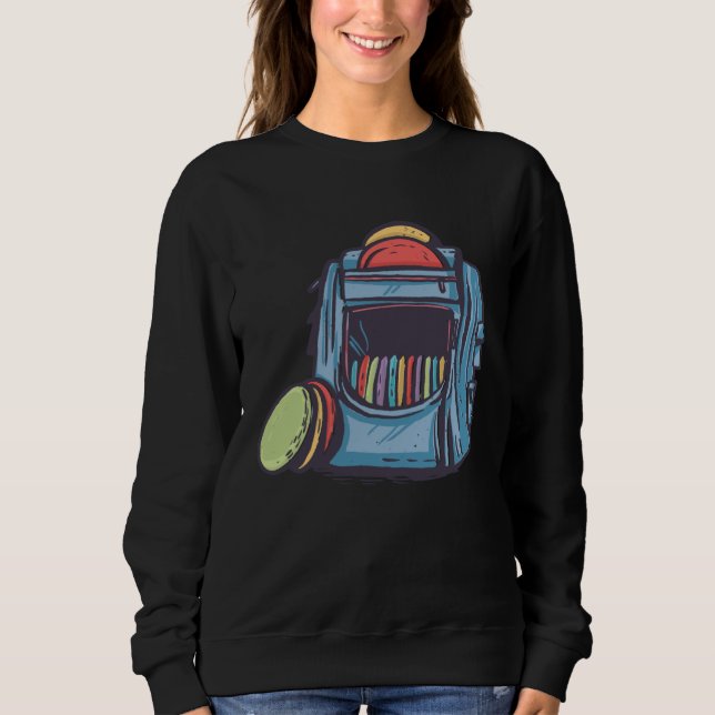 Cool Graphic Disc Golf Backpack T Shirt (Framsida)