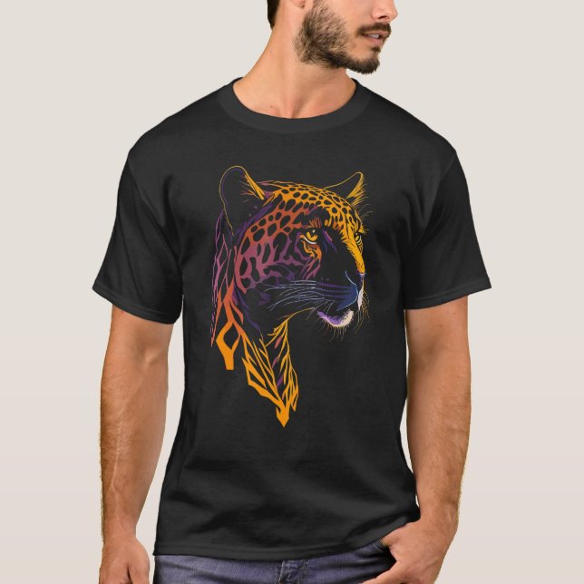 Cool Graphic Jaguar   Panthera onca Familly Matchi T Shirt (Framsida)