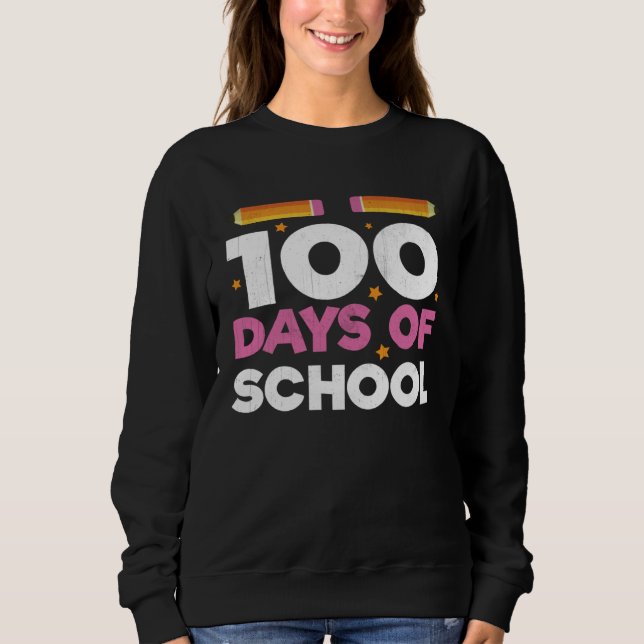 Cool Graphics Tees  100 Days Of School T Shirt (Framsida)