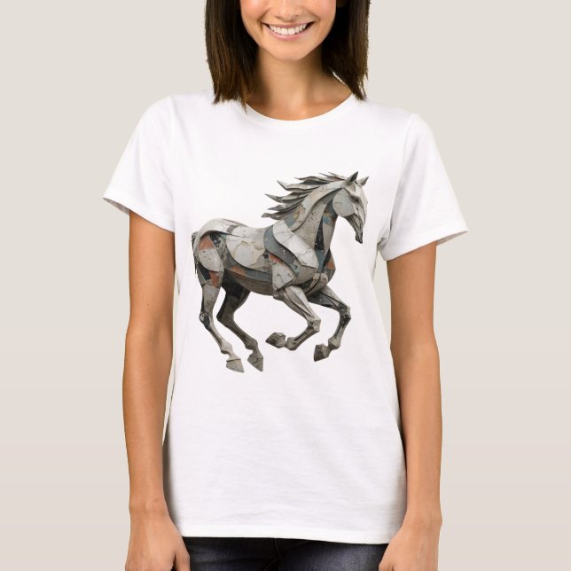Cool Gray ABSTRAKT KONST Grafisk Design T Shirt (Framsida)