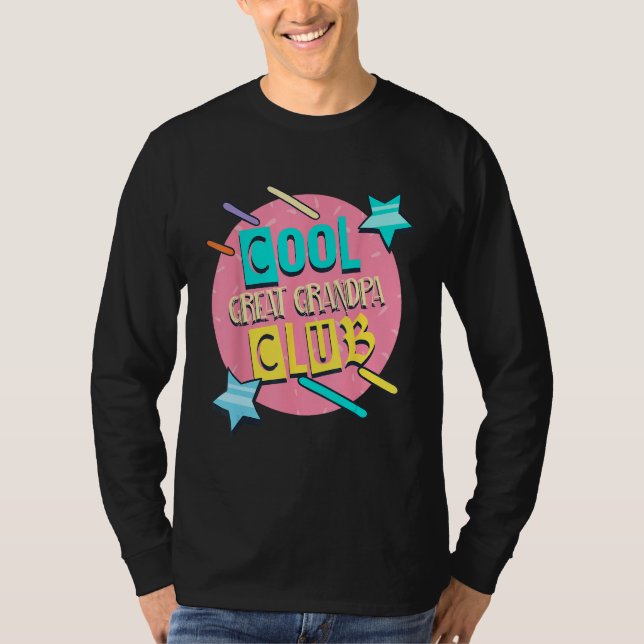 Cool Great Grandpa Club  Great Grandpa Humor T Shirt (Framsida)