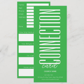 Cool Green Church Connection-kort Inbjudningar