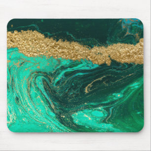 Cool Green Marble Gold Glitter Musmatta