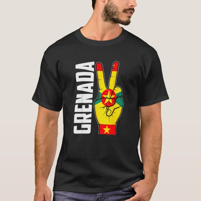 Cool Grenada Flag Patriotic T Shirt (Framsida)