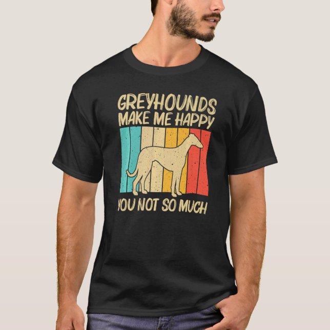 Cool Greyhound For Men Women Sighthound Pet Dog Br T Shirt (Framsida)