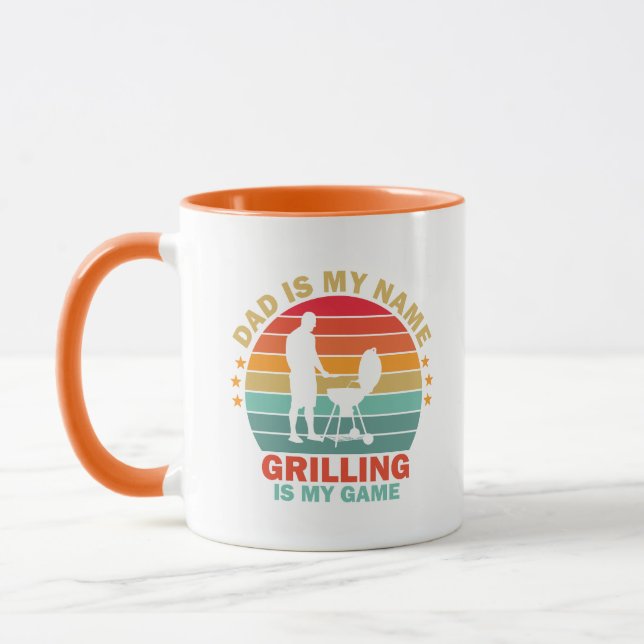 Cool Grill Dad textkonst  Mugg (Vänster)