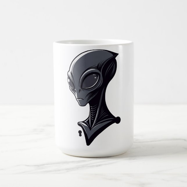 Cool grön utomjording illustration - Modern Sci-Fi Kaffemugg (Center)