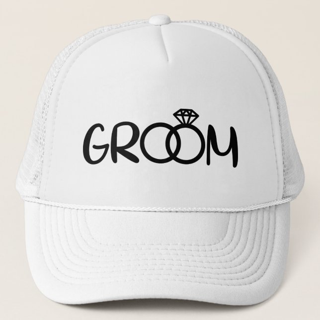 Cool Groom word art Wedding party  Keps (Framsida)