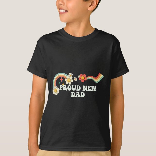 Cool Groovy Quote Proud New Dad Saying Art  T Shirt (Framsida)