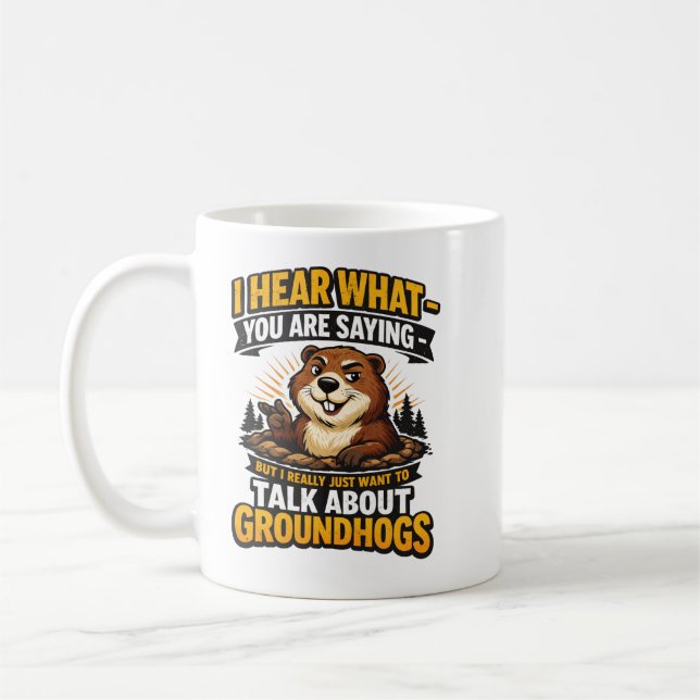 Cool Groundhog Day Groundhog | Funny February Kaffemugg (Vänster)