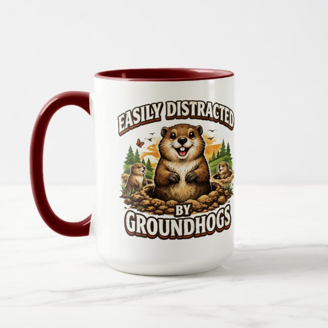 Cool Groundhog Day Murmeldjur | Rolig Februari Mugg (Vänster)