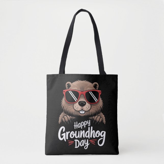 Cool Groundhog Day Murmeldjur | Rolig Februari Tygkasse (Framsida)