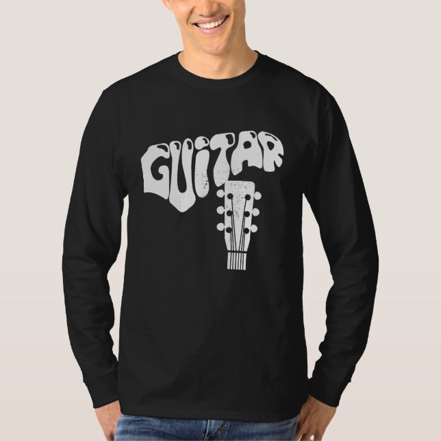 Cool Guitar Musical Instruments Acoustic Guitarist T Shirt (Framsida)