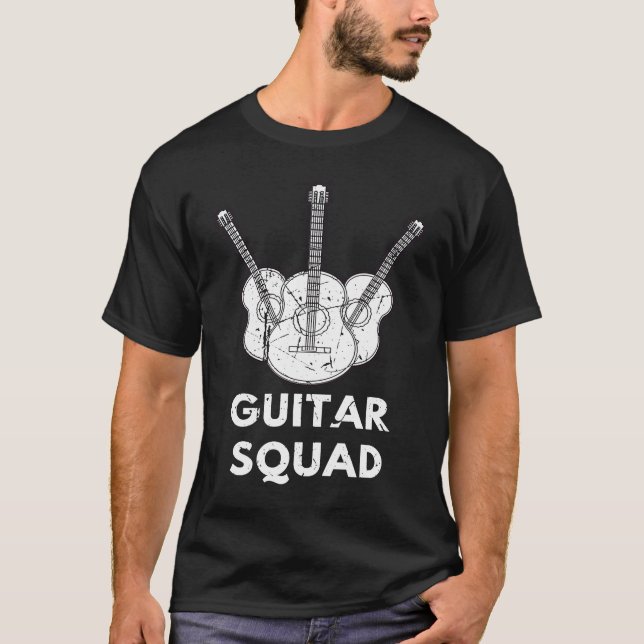 Cool Guitar Squad Guitarist Music Guitars Player T Shirt (Framsida)
