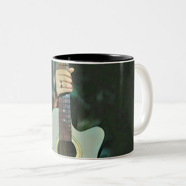 Cool guitarist gifts Två-Tonad mugg (Framsida höger)
