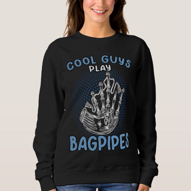Cool Guys Play Bagpipes Scottish Bagpipe  2 T Shirt (Framsida)