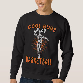 Cool Guys Play Basketball Basketballer Basketballp Lång Ärmad Tröja