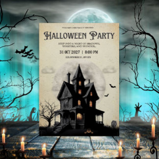 Cool Halloween Party Inbjudningar