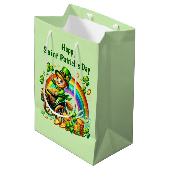 Cool Happy Saint Patrick's Day leprechaun  (Framsidan Vinklad)
