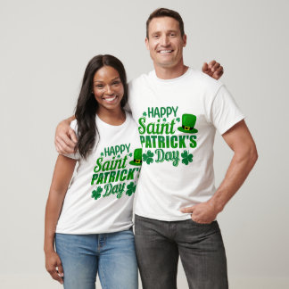 Cool Happy Saint Patrick's Day word art unisex  T Shirt