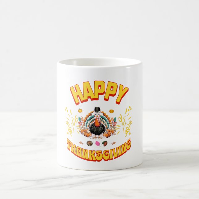 cool Happy thanksgiving Mug Gift 2024 Kaffemugg (Center)