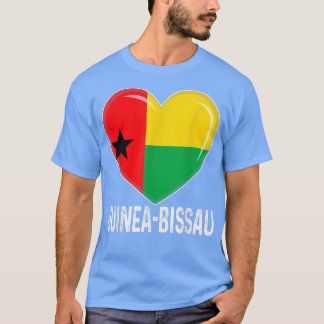 Cool Heart GuineaBissau Flag Men Women Kid Patriot T Shirt