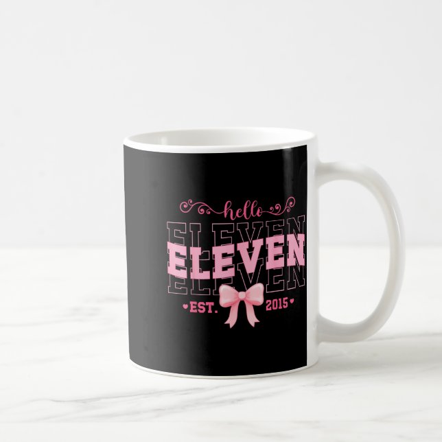 Cool Hello Eleven Est 2015 Nk Coquette Bow 11 Birt Kaffemugg (Höger)
