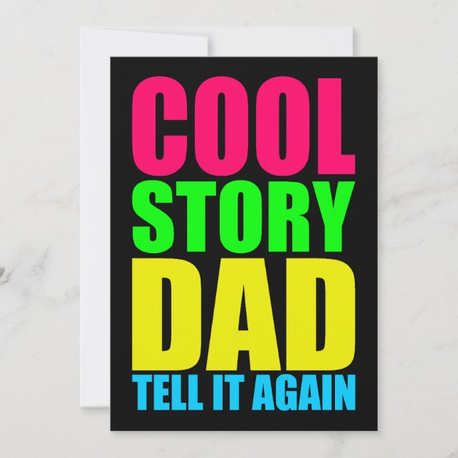 COOL HISTORIA PAPPA BERÄTTA DEN IGEN INBJUDNINGAR (Framsida)
