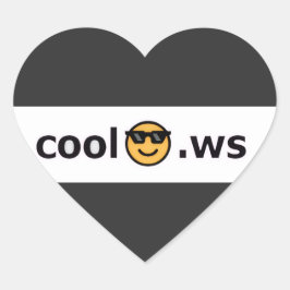 cool hjärtformat klistermärke