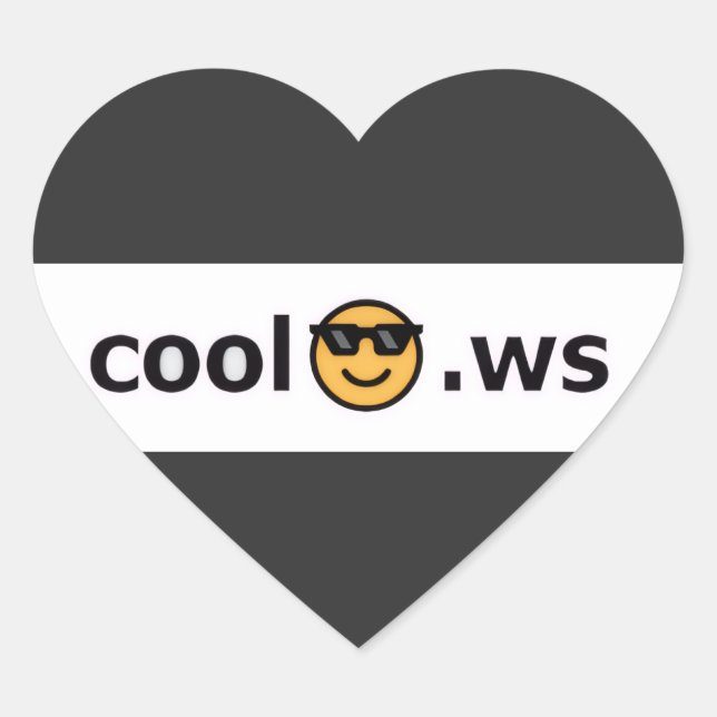 cool hjärtformat klistermärke (Framsida)