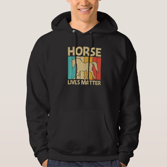 Cool Horse For Men Women Equestrian Horseback Ridi Hoodie (Framsida)
