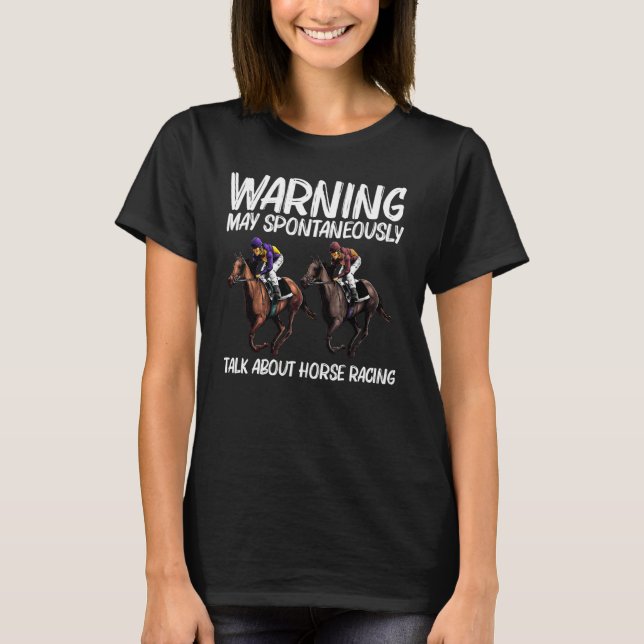 Cool Horse Racing For Men Women Horse Race Jockey T Shirt (Framsida)