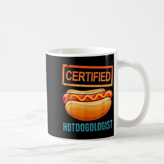 Cool Hotdog Outfit For Men Women Adult Hotdog Hot  Kaffemugg (Höger)