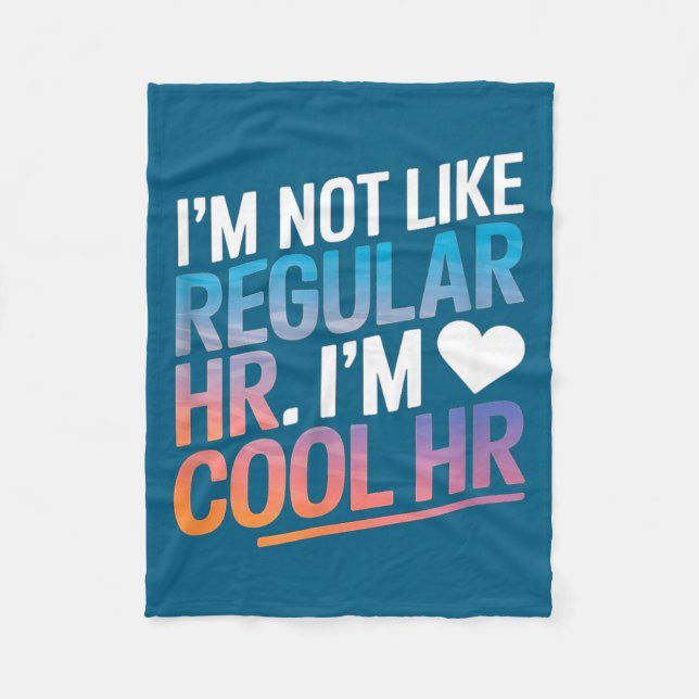 Cool Hr Funny Hr Office Quote Human Resources  Fleecefilt (Framsidan)