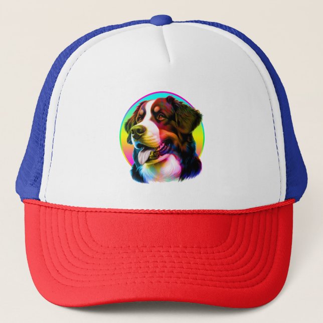 COOL HUND FÄRGGLAD REGNBÅGE KEPS (Framsida)