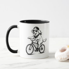 Cool Hund som kör cykel-mugg Mugg