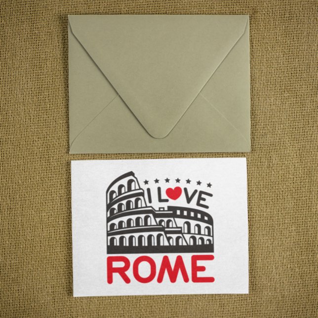 Cool I Love Rome Italy Colosseum Travel Vykort (Cool I Love Rome Italy Colosseum Travel Postcard)
