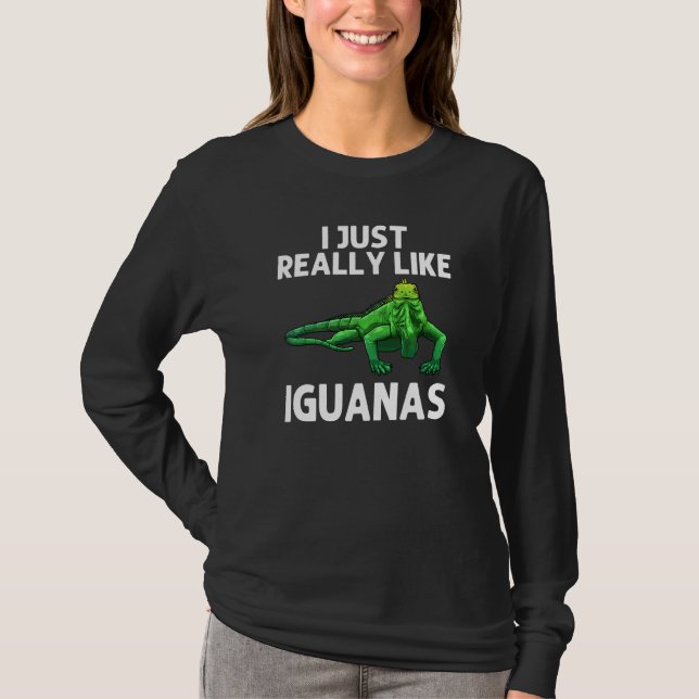 Cool Iguana För Män Kvinnor Ödla Reptil Herpetol T Shirt (Framsida)