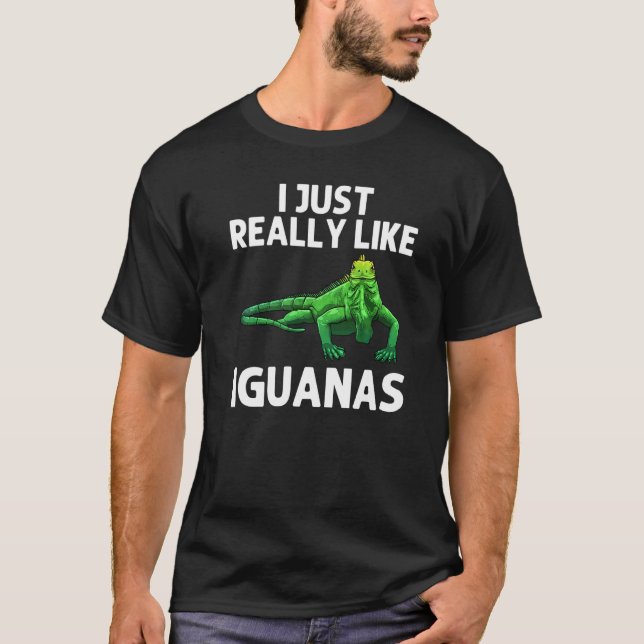 Cool Iguana För Män Kvinnor Ödla Reptil Herpetol T Shirt (Framsida)
